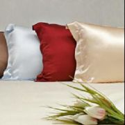 Silk pillow case with silk plain fabric