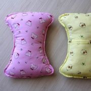 Baby's bamboo charcoal pillow with printed cotton shell